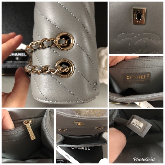 Chanel Calfskin Quilted Chevron Statement Flap Bag - Picture 5 of 8